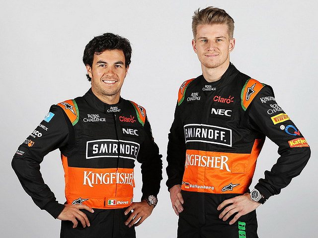 s-ドライバーのSergio Perez（セルジオ・ペレス、左）とNico Hulkenberg（ニコ・ヒュルケンベルグ、右）
